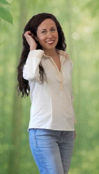 White Long-Sleeved Blouse
