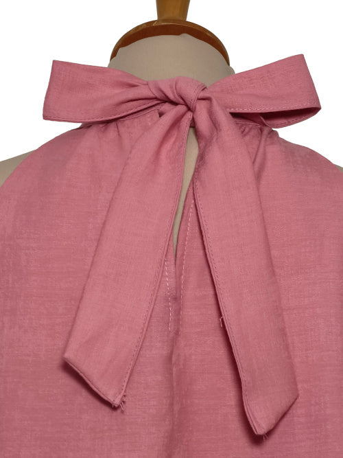 Vestido rosa sin mangas