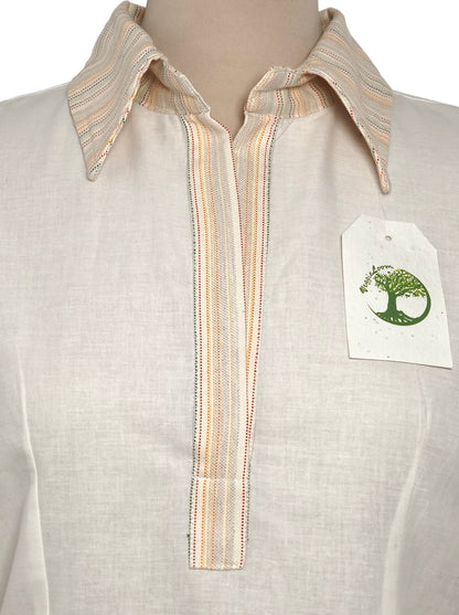 White Long-Sleeved Blouse